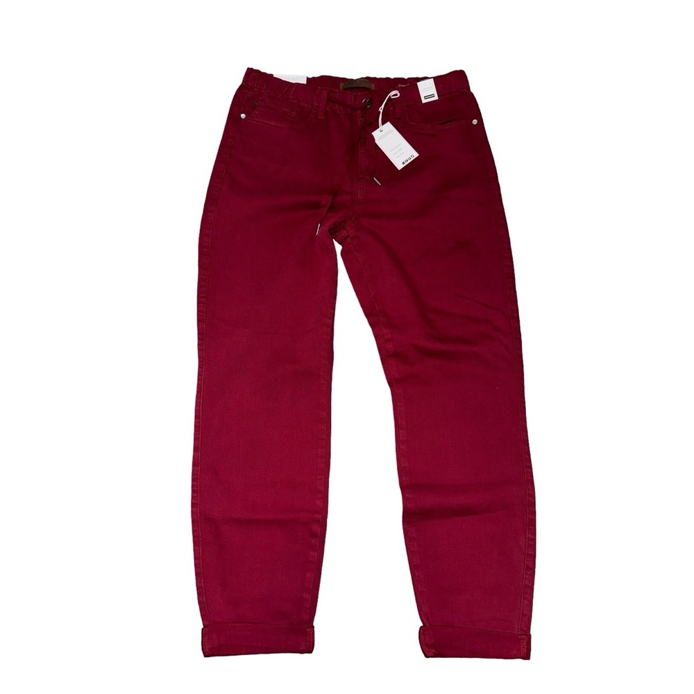 Judy Blue Women's 15/32 Garment Dyed Scarlet Jeans JB88727 C New High Waist